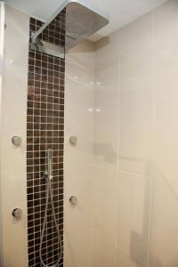 Shower room mosaic shower